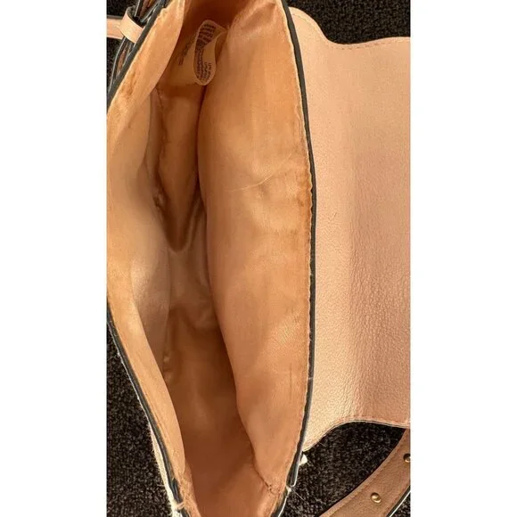 Victorias Secret Pink Faux Leather Crossbody Bag With Gold Stud Accents & Tassel - Picture 9 of 14